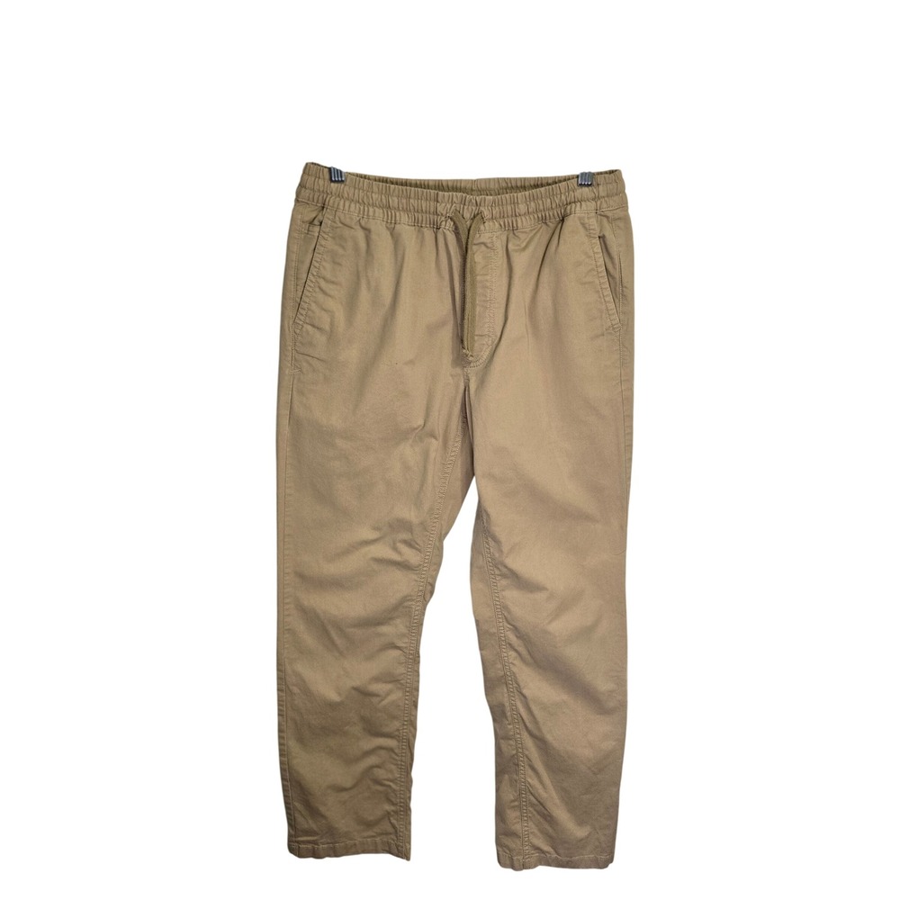 Vans Range Elastic Relaxed Fit Pants Mens XS Khaki Tan Chino Drawstring Skate
